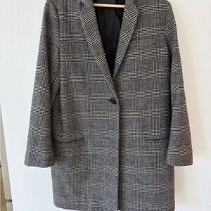 Levi's Women's Checkered Blazer in Black and Gray